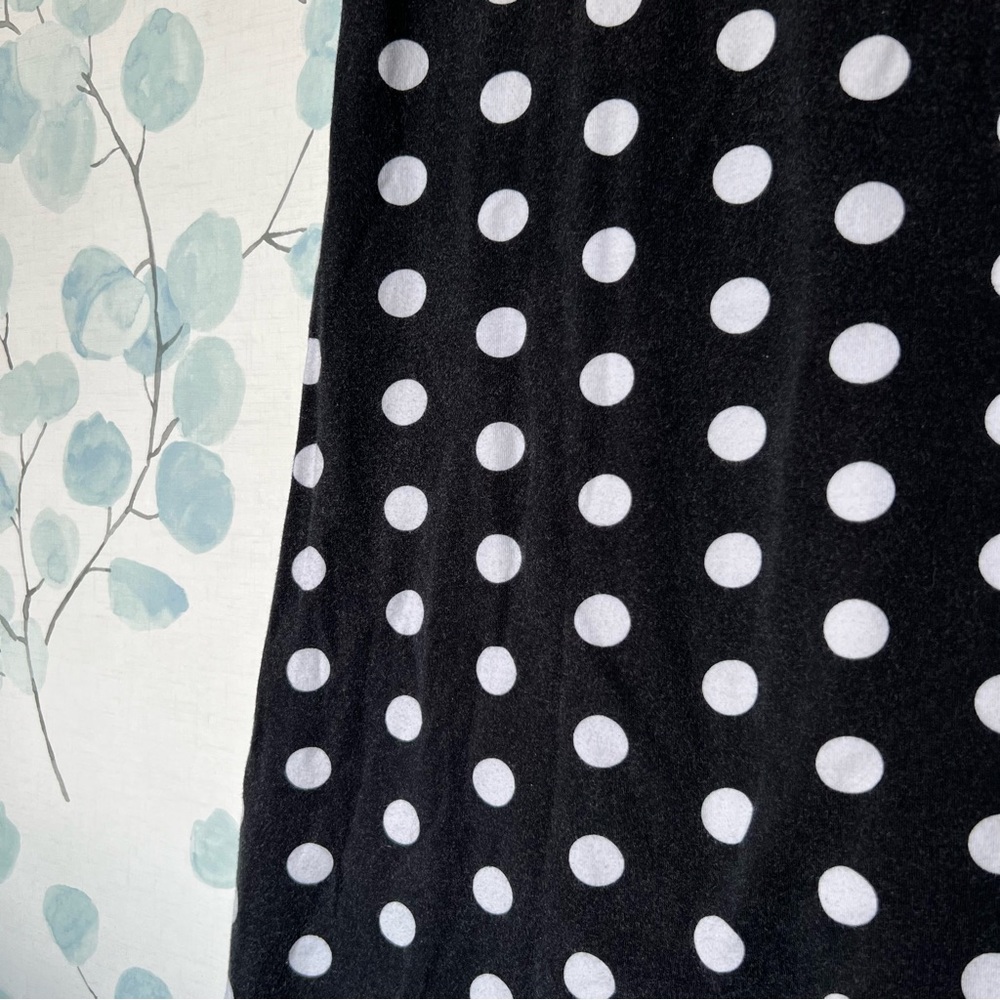Liz Claiborne Womens Black & White Classic Polka Dot Sleeveless Maxi Tank Dress - Picture 9 of 10